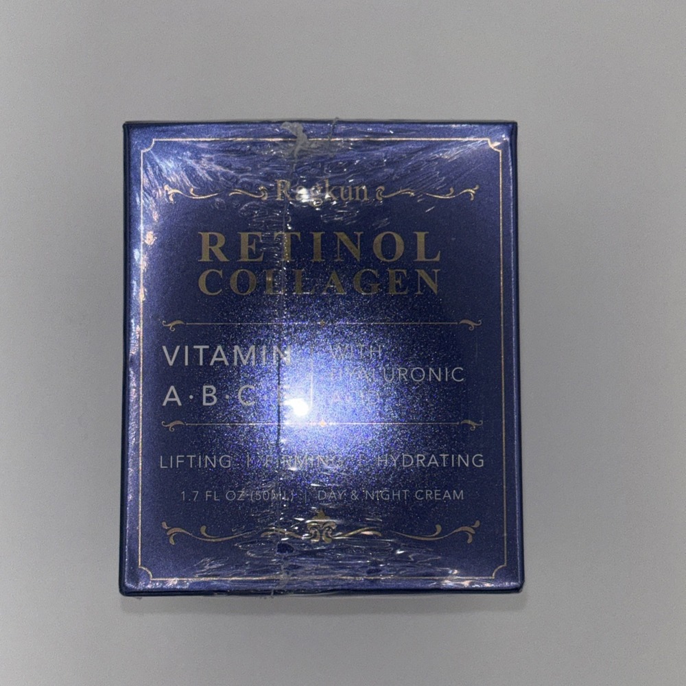 Ragkun Retinol Collagen Day & Night cream w/Hyaluronic Acid 1.7 Fl Oz-NEW SEALED